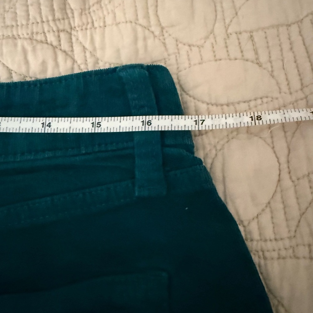 NWOT Corduroy St John’s Bay straight-leg ladies pants Sz 12 teal blue turquoise - Picture 6 of 8